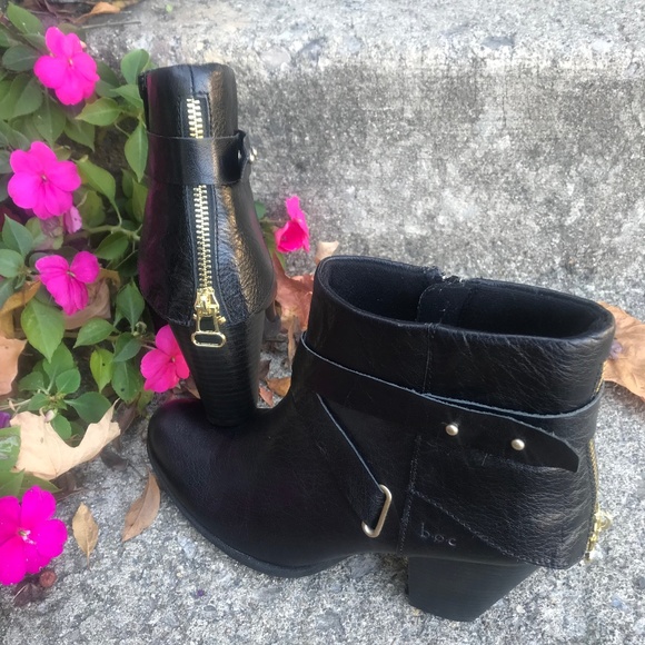 NEW NWT b.o.c Born Concept Leather Ankle Boots. Black. 7M - Picture 3 of 7